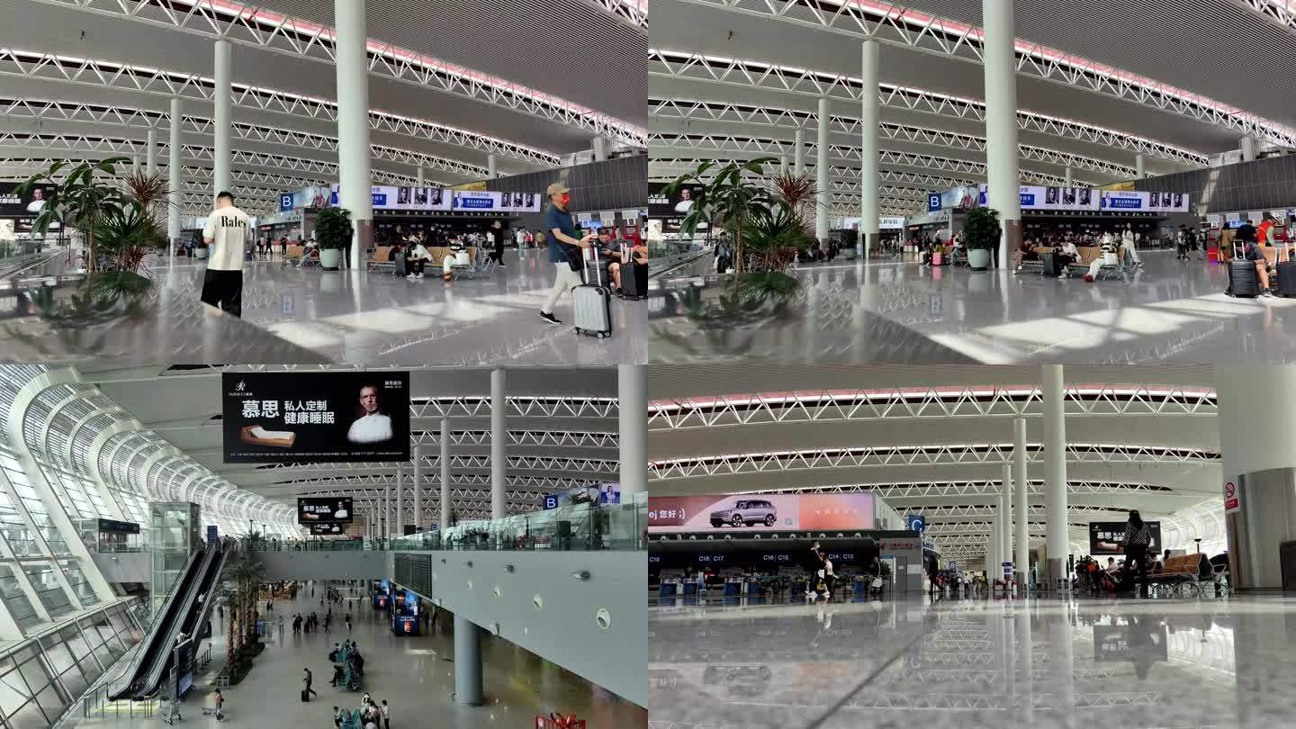 合肥新桥国际机场延时摄影，机场延时