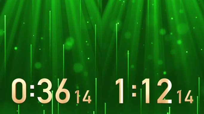 高端绿色3分钟液晶正数顺数计毫秒竖屏