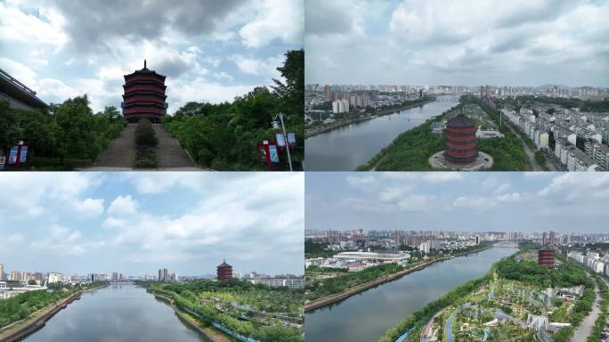 信阳茗阳阁大景 花镜园