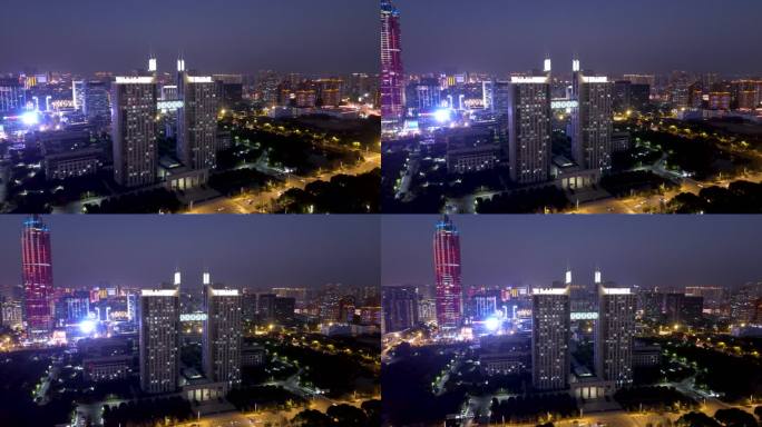 常州 常州文化广场夜景 龙城大道 市民广