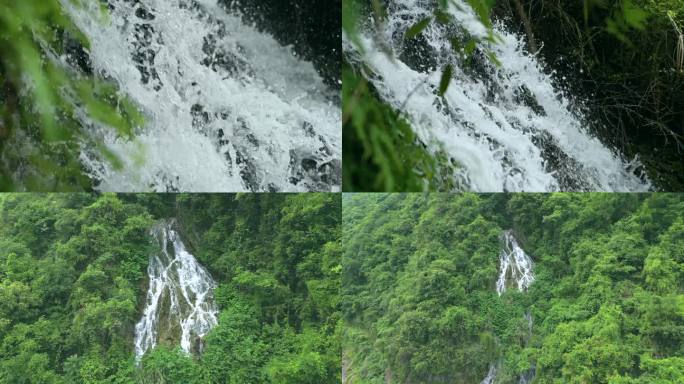 溶洞滴水森林瀑布水源地林中溪流山泉水矿泉