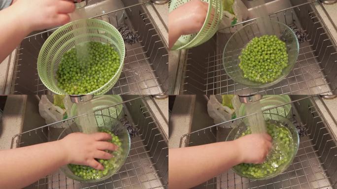 清洗甜豆豌豆青豆 (4)