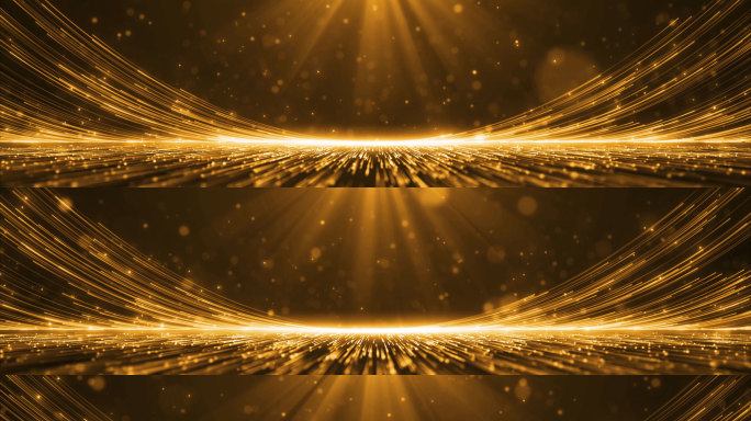 8k金色光线粒子年会背景