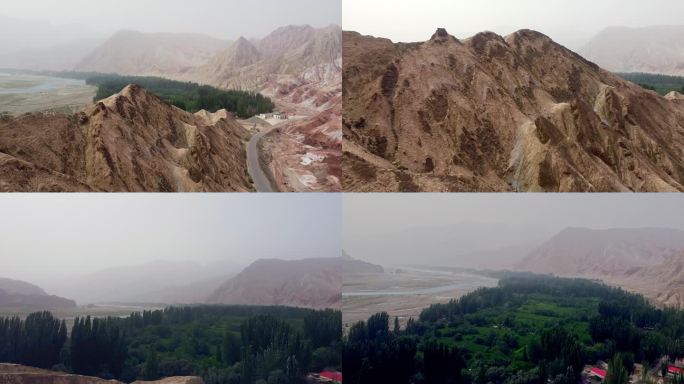 【合集】新疆塔莎古道上的阿尔塔什村航拍