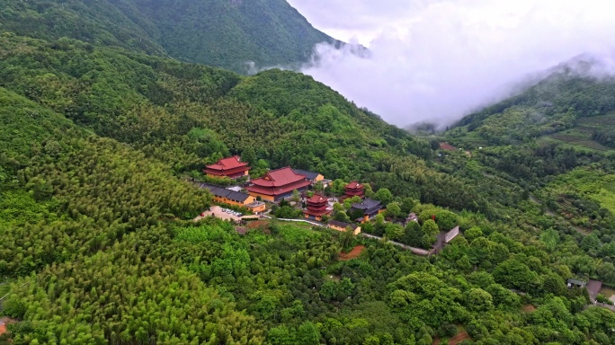 金华金华山黄大仙祖宫航拍