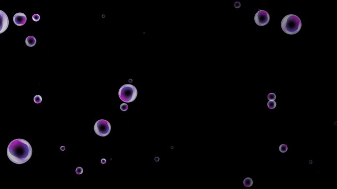 紫色水珠气泡扩散冲屏循环带通道
