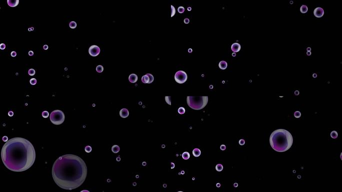 紫色水珠气泡扩散冲屏循环带通道