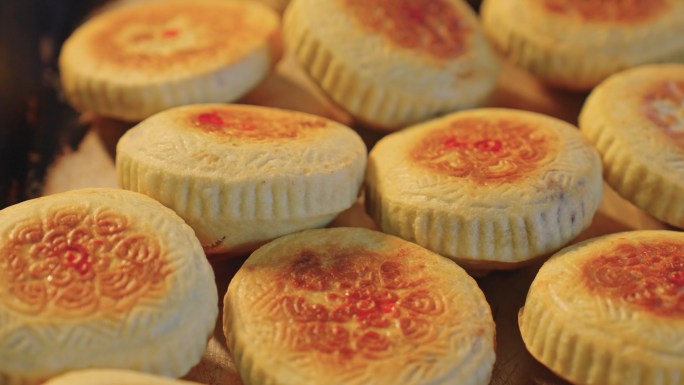 4k】空壳饼 非物质文化遗产 蒙古族食品