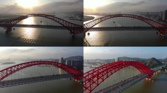 广州 南沙 明珠湾大桥 晚霞 日落