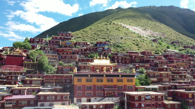 西藏 航拍 空镜 建筑 寺院 孜珠寺1