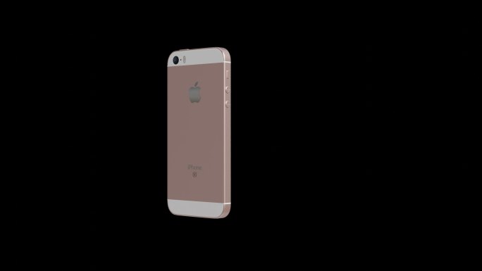 苹果iPhone SE玫瑰金手机旋转透明
