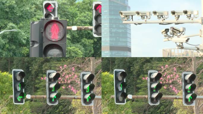 东莞道路上的红绿灯违法监控
