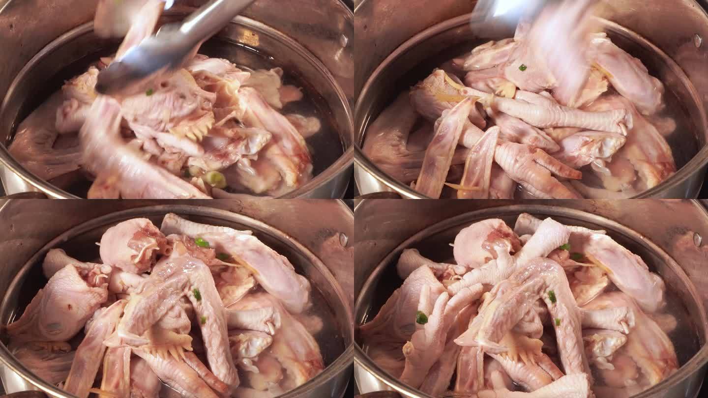清水浸泡炖煮鸭货鸭翅鸡头鸡下水 (3)