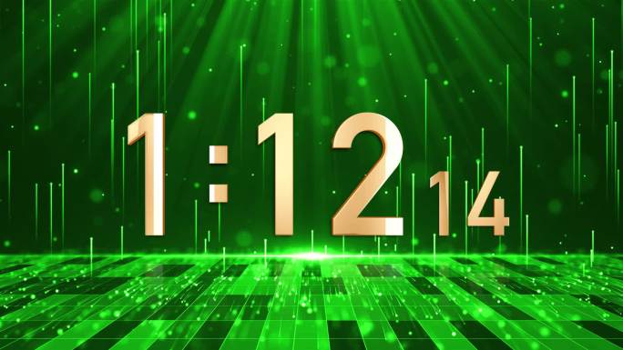 高端绿色3分钟液晶正数顺数计毫秒