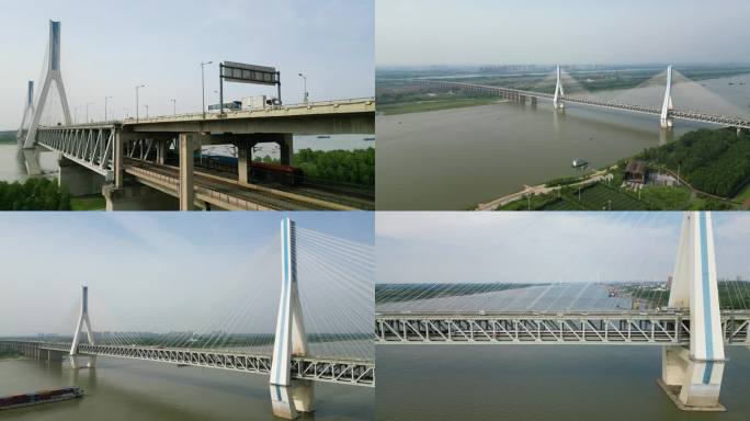武汉天兴洲长江大桥 重点火车 4K