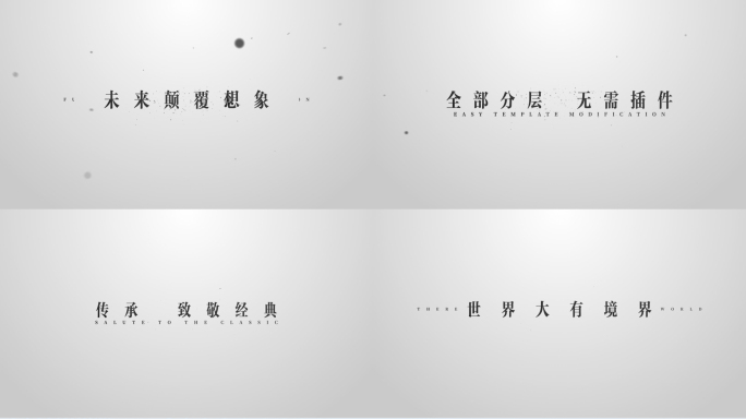 【原创】极简黑白文字快闪4K（无插件）