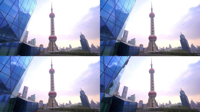 上海东方明珠高层视角