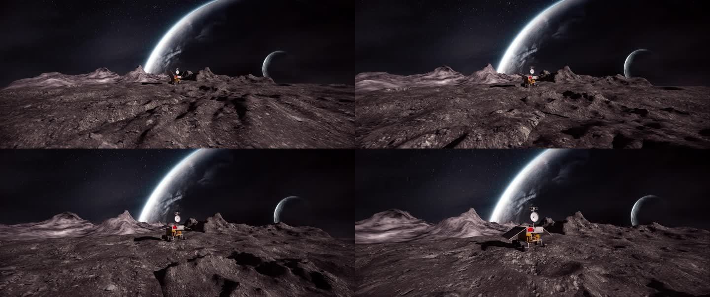 卫星登月 月球探索动画