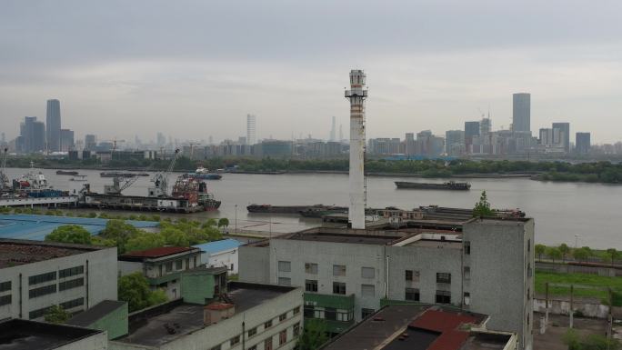 4K原素材-上海黄浦江工业遗址、海狮油脂