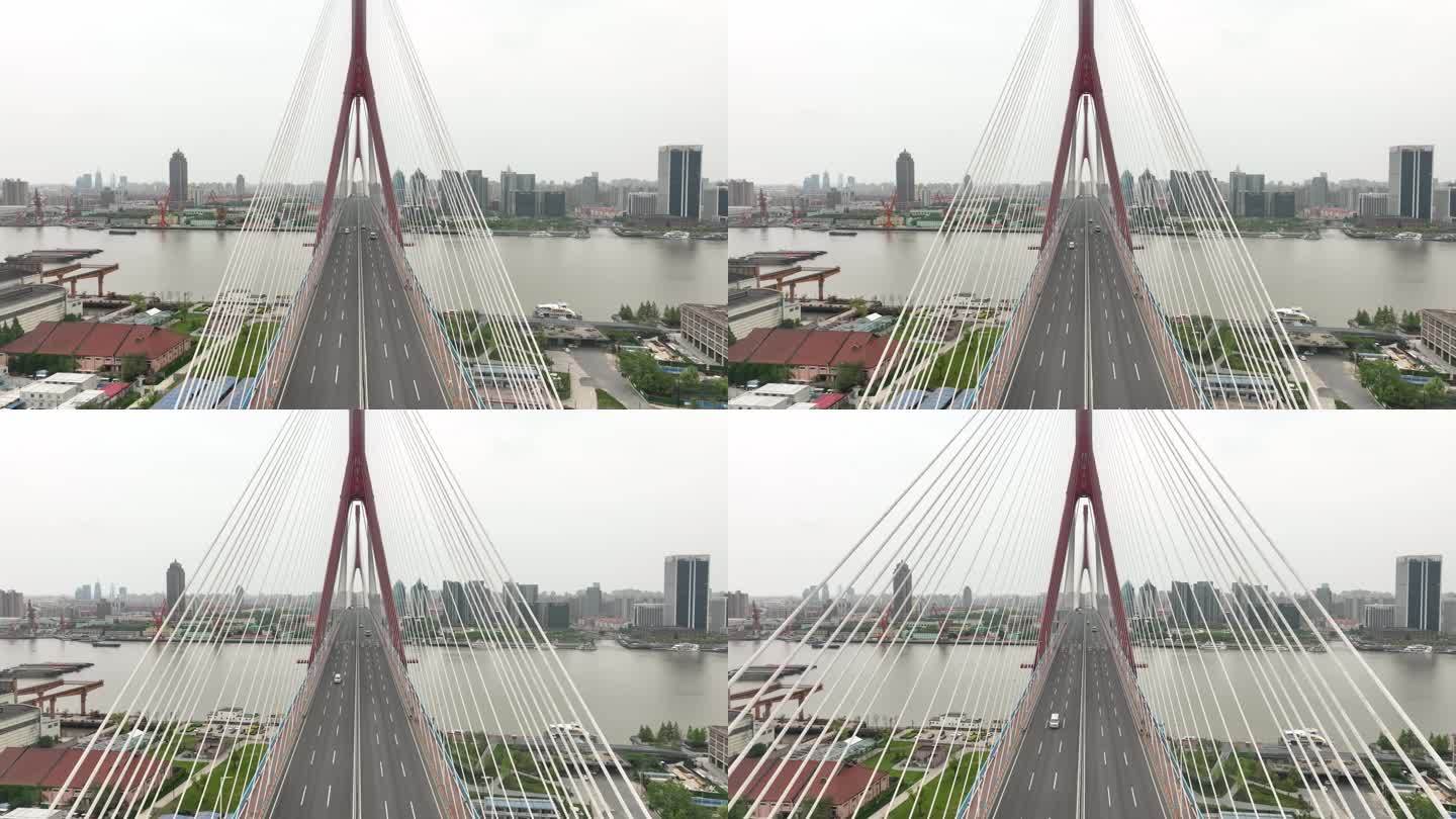 4K上海南浦大桥城市航拍