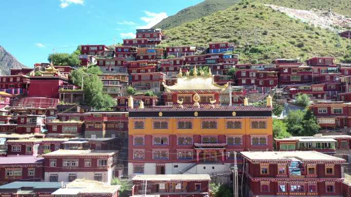西藏 航拍 空镜 建筑 寺院 孜珠寺2