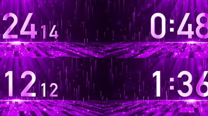 高端粉紫色2分钟液晶正数顺数计毫秒宽屏