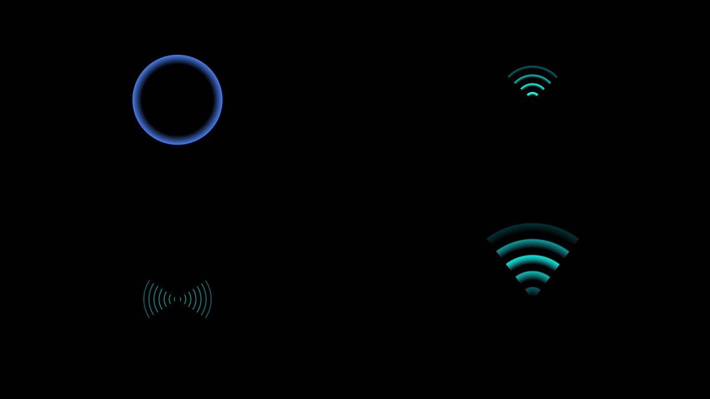8个信号扩散科技素材透明视频