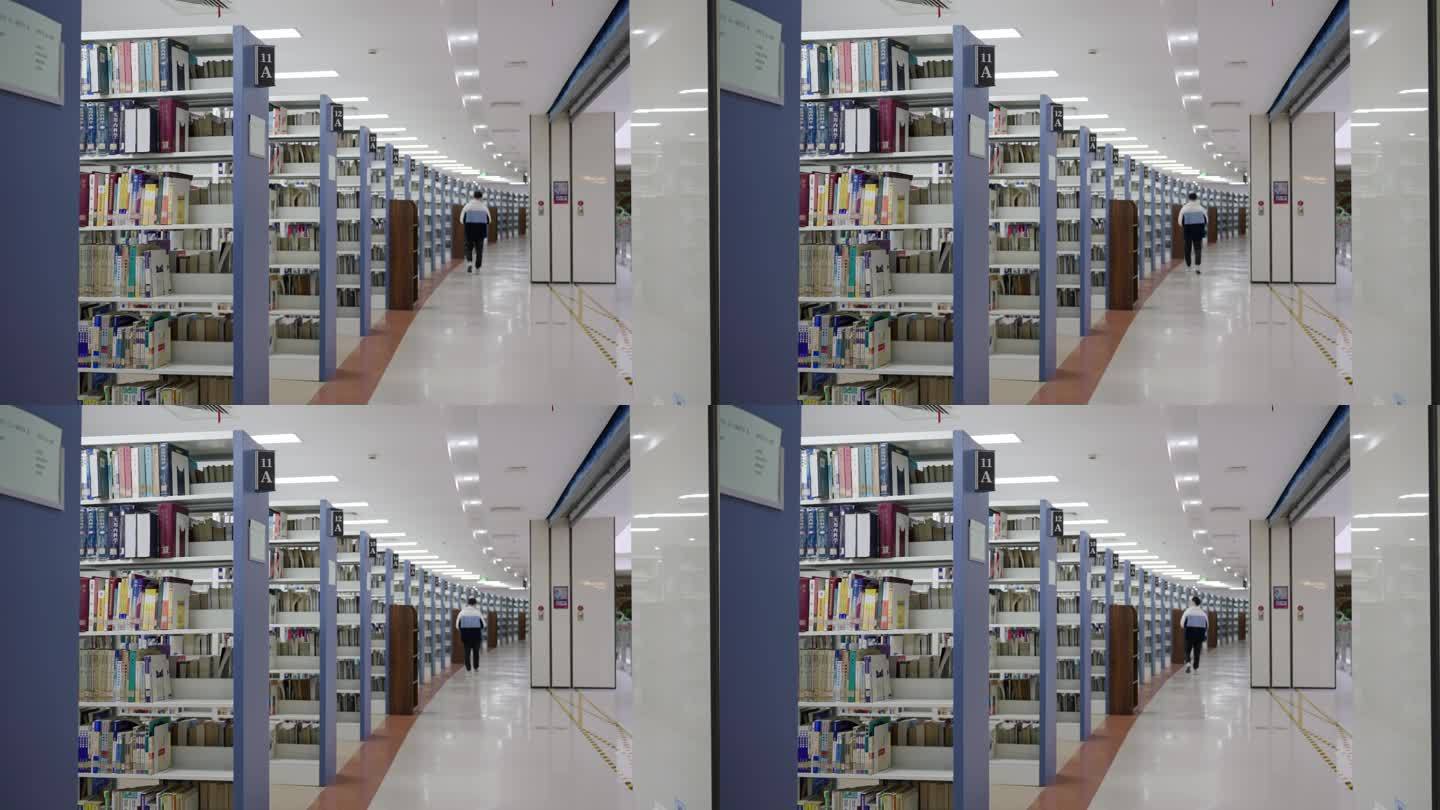 【4k】实拍 图书馆 看书学习