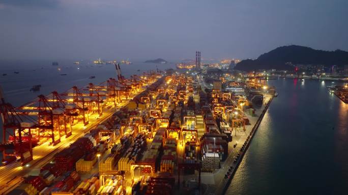 深圳市赤湾港集装箱国际码头航拍