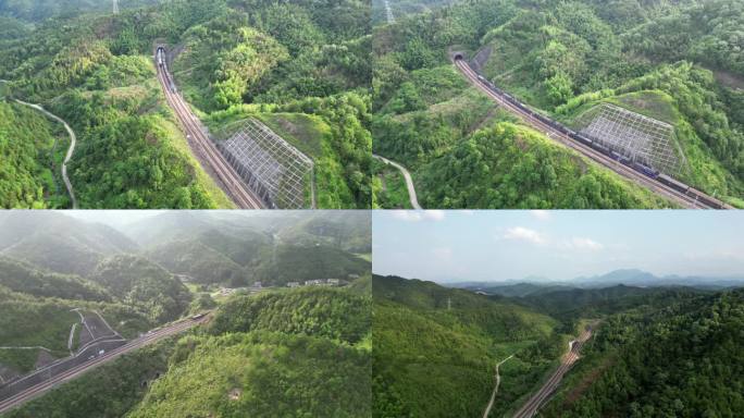 京九铁路  中欧班列   俯瞰航拍