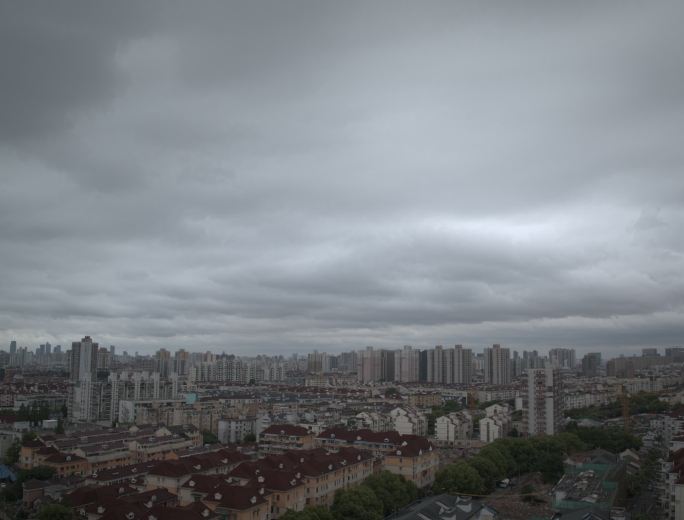 上海都市台风延时空镜