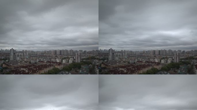 上海都市台风延时空镜