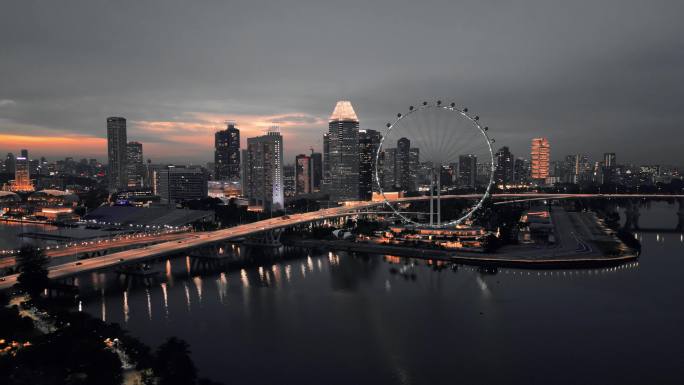 新加坡摩天轮航拍