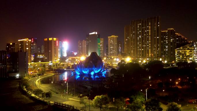 常州 武进市民广场夜景 凤凰谷 花园街