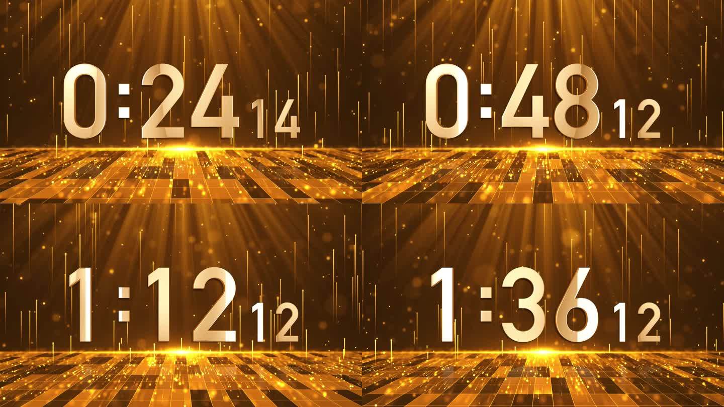 高端金色2分钟液晶正数顺数计毫秒