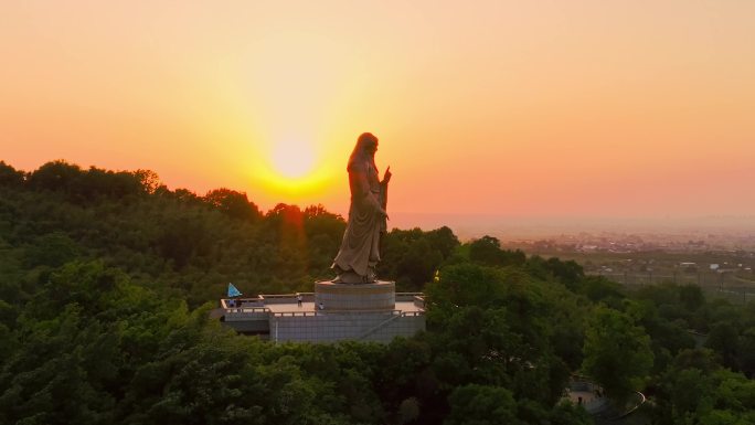 楼观台 道教 老子像 楼观台景区 秦岭