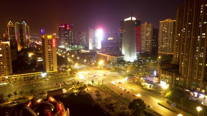 常州 武进市民广场夜景 凤凰谷 花园街