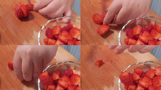 去草莓蒂处理水果 (2)