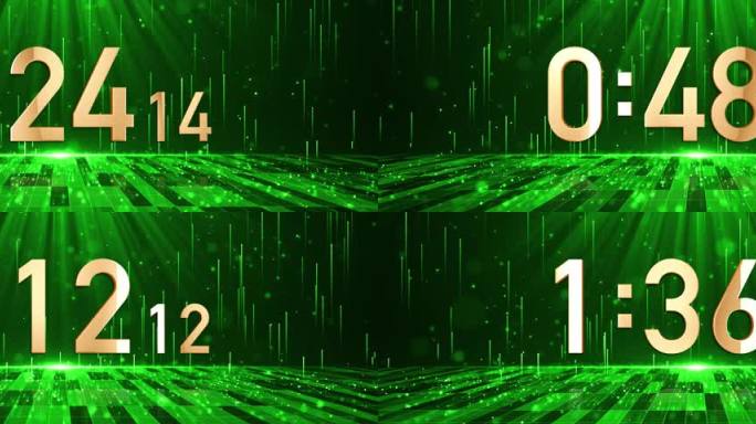 高端绿色2分钟液晶正数顺数计毫秒宽屏
