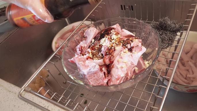 调料腌制猪肋排排骨 (2)