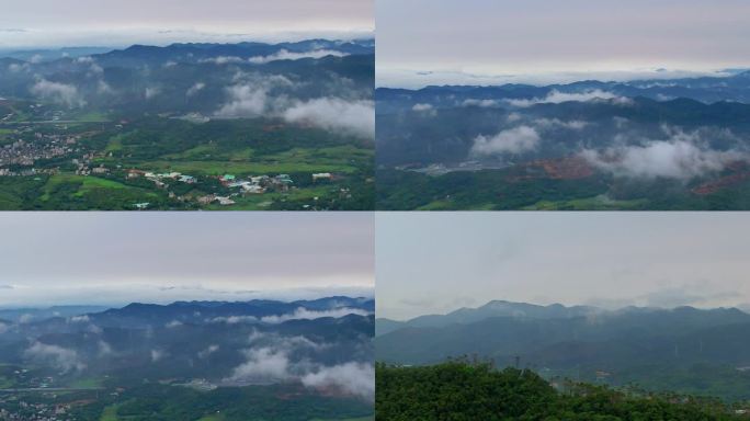 丘陵远山，生态青山，云雾飘渺