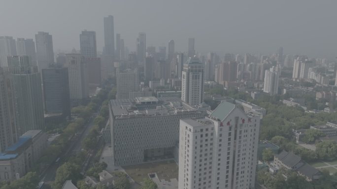 南京鼓楼医院航拍4k 南京鼓楼医院正面景