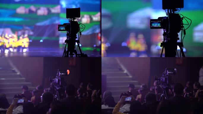 舞台演出节目录制现场摄影机