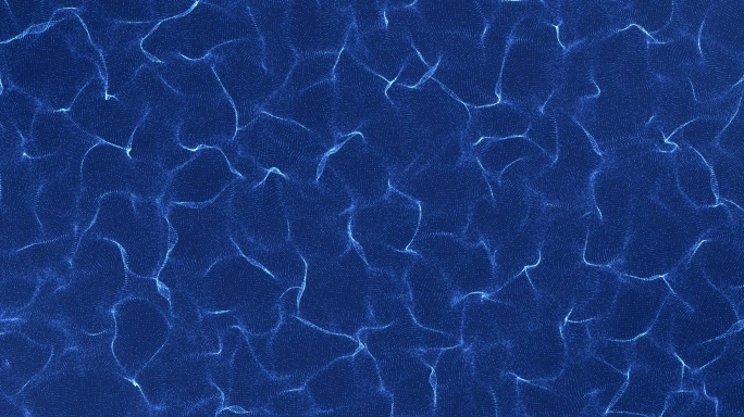 6K蓝色粒子波浪波纹流动无缝循环