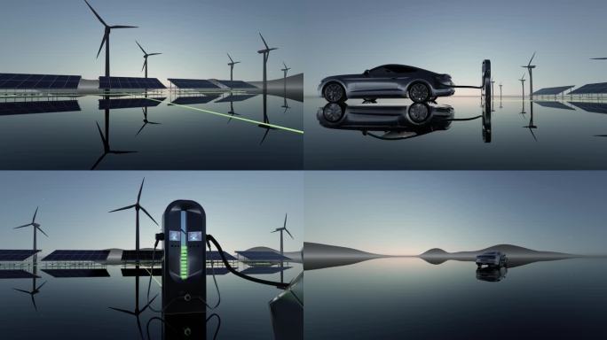 新能源汽车  充电 绿色出行 光伏充电