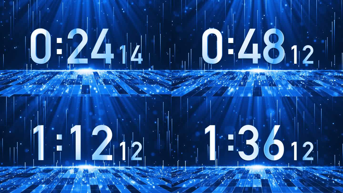 高端蓝色2分钟液晶正数顺数计毫秒