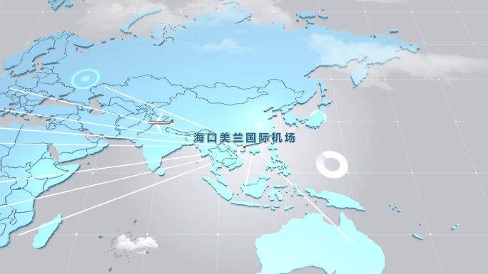 航空枢纽海口美兰机场机场辐射飞机