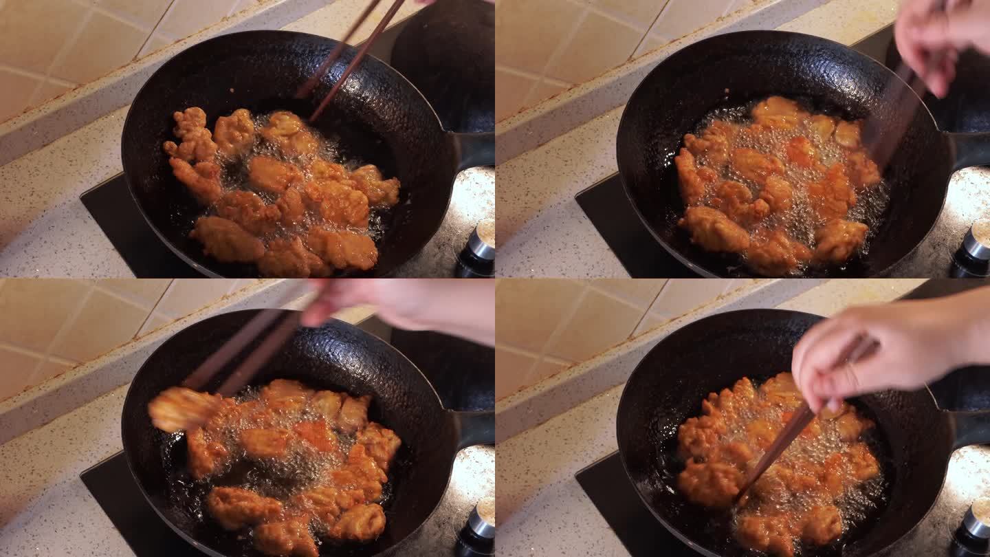 热油炸鸡块鸡米花 (3)