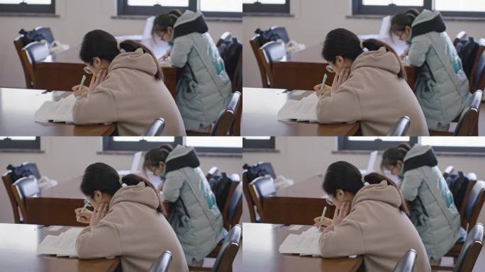 【4k】大学图书馆 看书学习