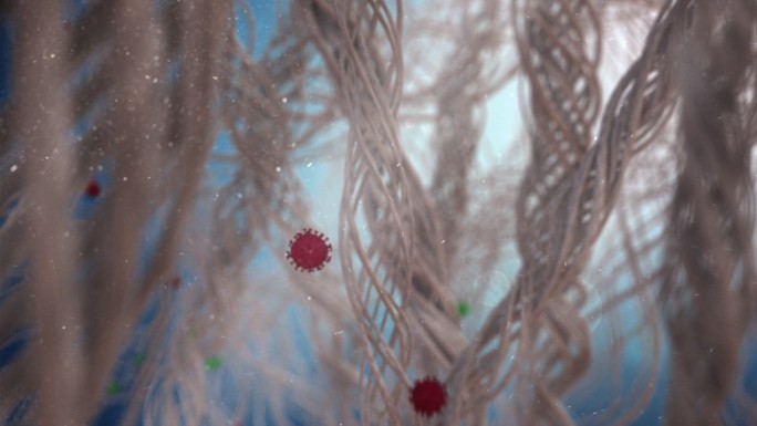 纤维结构吸附杀灭细菌